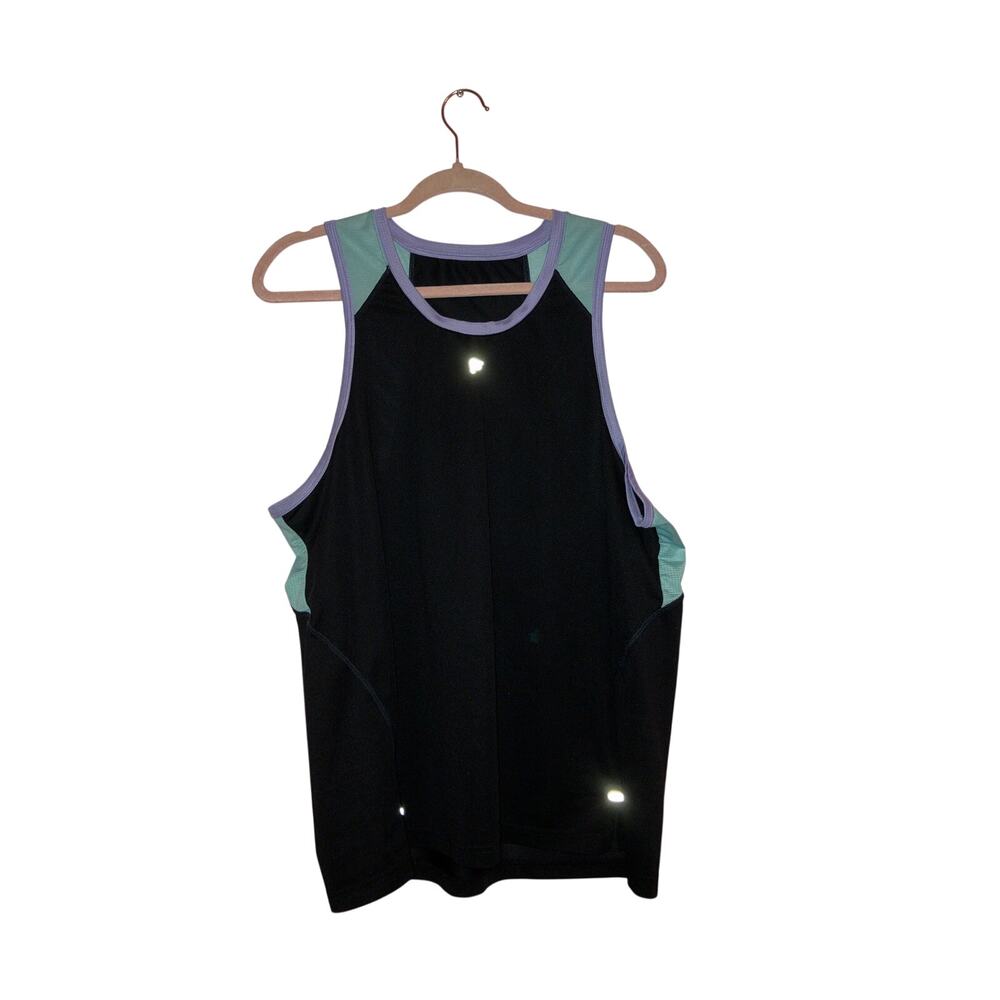 Fabletics Black Blue & Purple Muscle Athletic Tank Top Size XL